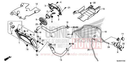 RADIATEUR CBR500RAJ de 2018
